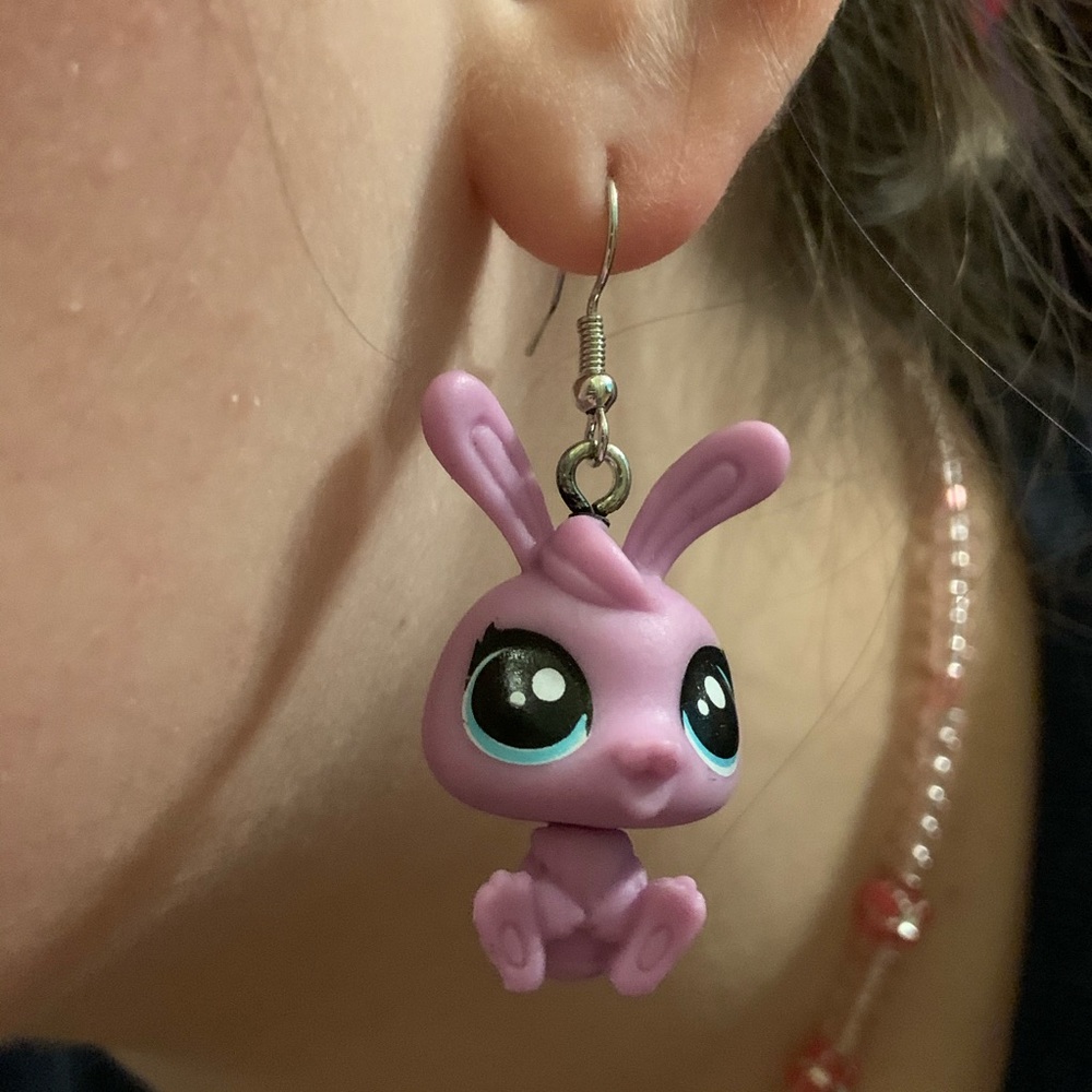 Handmade LPS earrings. Sterling silver - Picture 2 of 3